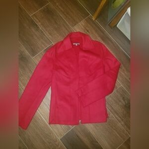 ANNE KLEIN NEW YORK RED JACKET SZ M